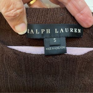 Ralph Lauren 100% Cashmere Brown Dress Black Label Rare Midi Maxi Cablek…